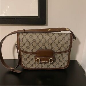 Gucci Brown and Cream Crossbody Bag